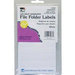 Charles Leonard File Folder Labels, White, 6 packs of 248 (CHL45235)