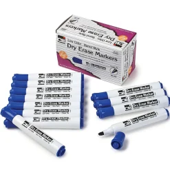 CLI Dry Erase Markers, Chisel Tip, Blue, 12/Pack (CHL47915-3)