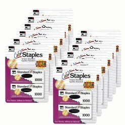 CLI Standard Color Staples, Assorted Colors, 2000/Pack, 12 Packs (CHL80262-12)