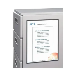 C-Line Cubicle Keepers Polypropylene Magnetic File Pockets, Clear, 25/Box (CLI37991)