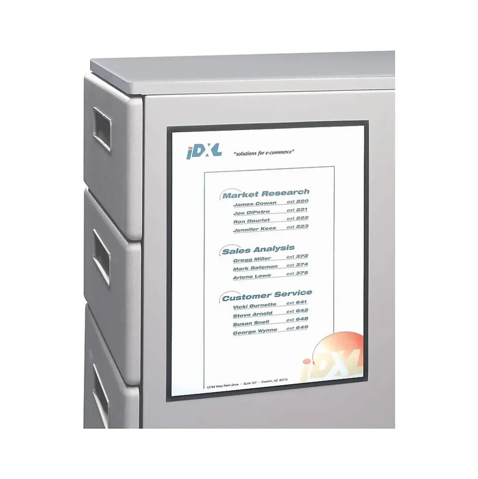 C-Line Cubicle Keepers Polypropylene Magnetic File Pockets, Clear, 25/Box (CLI37991)