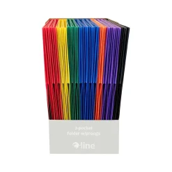 C-Line Heavy Duty 3-Hole Punched 2-Pocket Portfolio Folders, Assorted Colors (CLI33960)