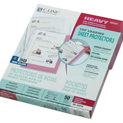 C-Line Heavyweight Sheet Protectors, 8-1/2" x 11, Clear, 50/Box (62018)