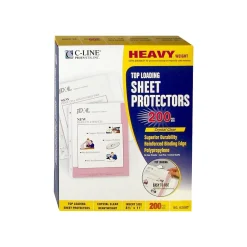 C-Line Heavyweight Sheet Protectors, 8-1/2" x 11", Clear, 200/Box (62097)