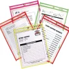C-Line Stitched Shop/Job Ticket Holders, 9" x 12", Neon, 10/Pack (43920)