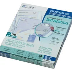 C-Line Top Load Sheet Protector, Super Heavyweight, Clear, 11" x 8 1/2", 50/Bx (61003)