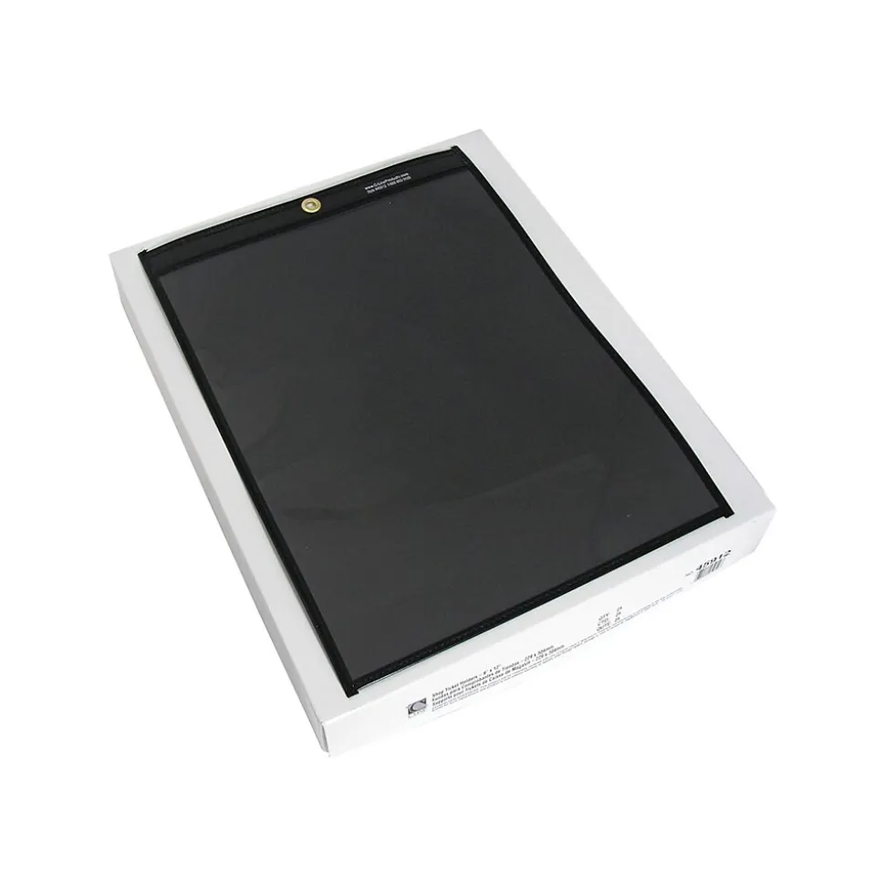 C-Line Vinyl Job Ticket Holders, 9" x 12", Clear with Black Back, 25/Box (45912)