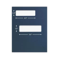 ComplyRight Double-Window Tax Presentation Folder, Navy Blue, 50/Pack (FMB03)