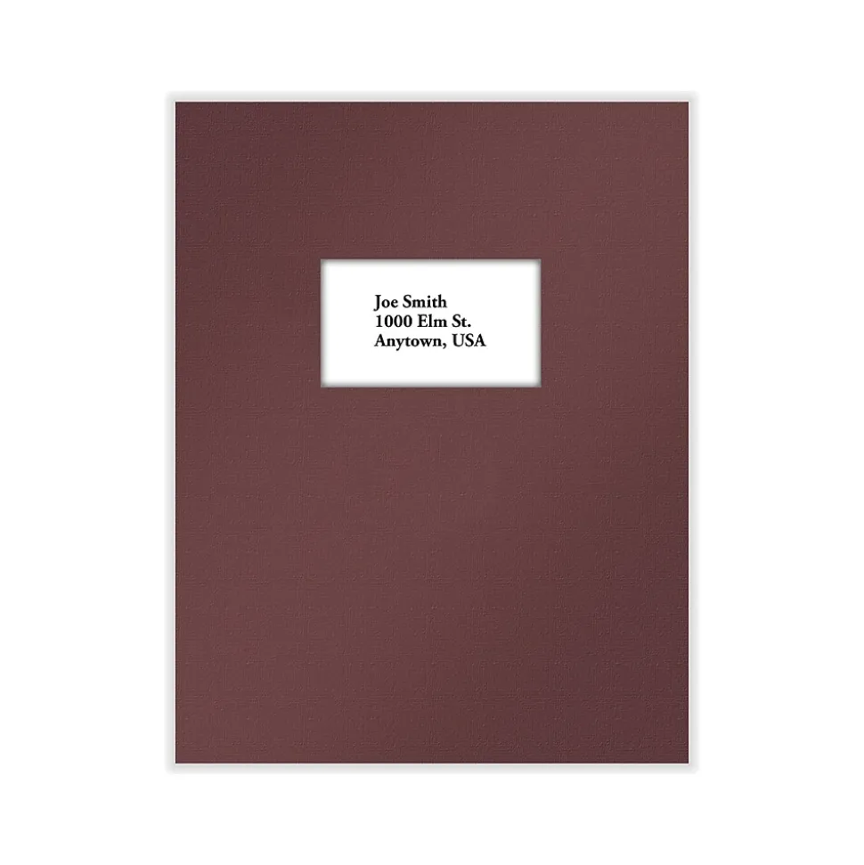 ComplyRight Single-Window Tax Presentation Folder, Burgundy, 50/Pack (PBW24)