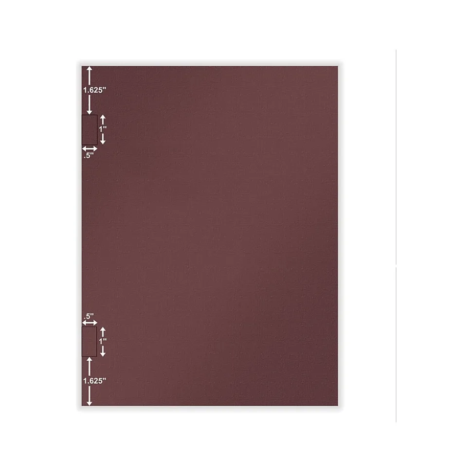 ComplyRight Tax Presentation Folder with Side-Staple Tabs, Burgundy, 50/Pack (PBSS24)