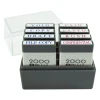 Cosco 2000 PLUS 1"W Pre-Inked Stamps, Blue/Red Ink, 8/Pack (030219)