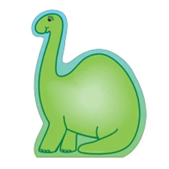 Creative Shapes Dinosaur Memo Pad, Multicolor, 6/Bundle (SE-1933-6)
