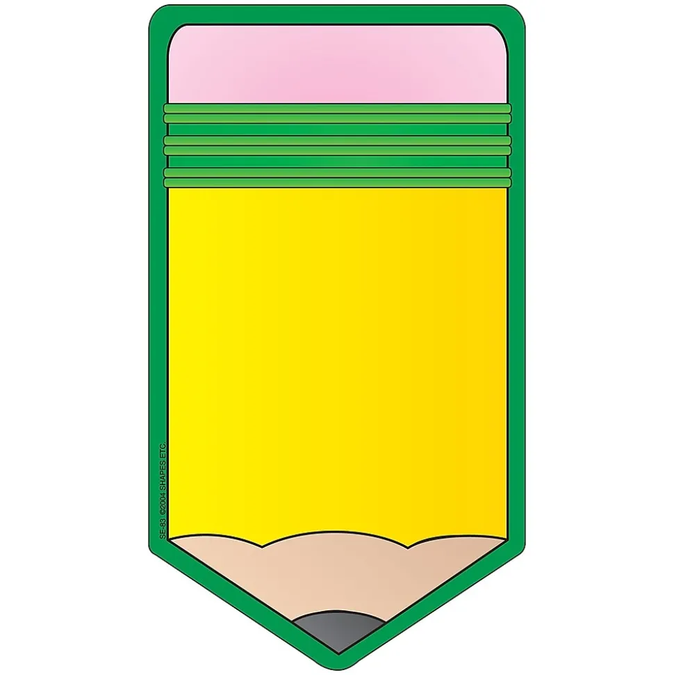 Creative Shapes Pencil Memo Pad, Multicolored, 6/Bundle (SE-83-6)