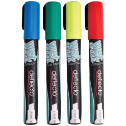 Deflect-O Tank Wet Erase Markers, Chisel Tip, Assorted, 4/Pack (SMA510-V4)