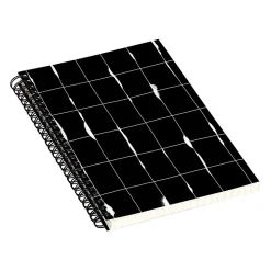 DENY Designs Between the Lines by Iveta Abolina Notebook, 5.5" x 8.25", Dotted, 40 Sheets, Black/White (68195-nobs01)