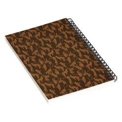 DENY Designs Cheetah Gisselle by Iveta Abolina Professional Notebooks, 5.5" x 8.25", Dotted, 40 Sheets, Brown (70302-NOBS01)