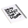 DENY Designs Wake Up by Kal Barteski Professional Notebooks, 5.5" x 8.25", Dotted, 40 Sheets, White (58761-NOBS01)