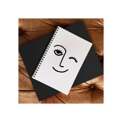 DENY Designs Wink Face by Mambo Art Studio Professional Notebooks, 5.5