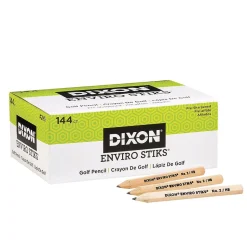 Dixon EnviroStiks Golf Pencils, 144 Per Pack, 2 Packs (DIX15099-2)