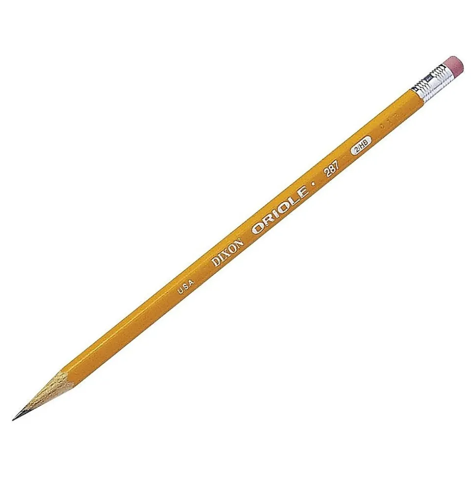 Dixon Wooden Pencil, 2.2mm, #2 Soft Lead, 144/Box (14412)