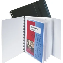 Eight-Pocket Portfolio with Security Flap, 11 x 8-1/2, Black