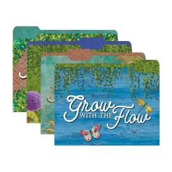 Eureka Curiosity Garden File Folders, 1-Tab, Assorted, Letter Size, 6/Bundle (EU-866450-6)