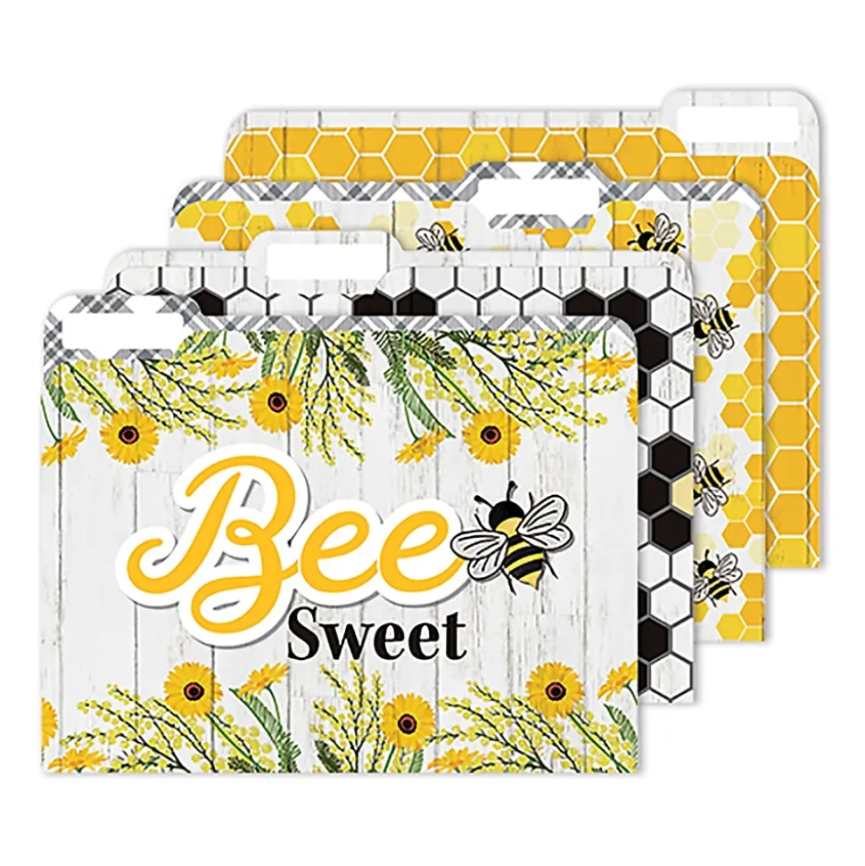 Eureka The Hive File Folders, Straight Cut, Letter Size, Assorted Colors, 4/Pack, 6 Packs/Bundle (EU-866447-6)