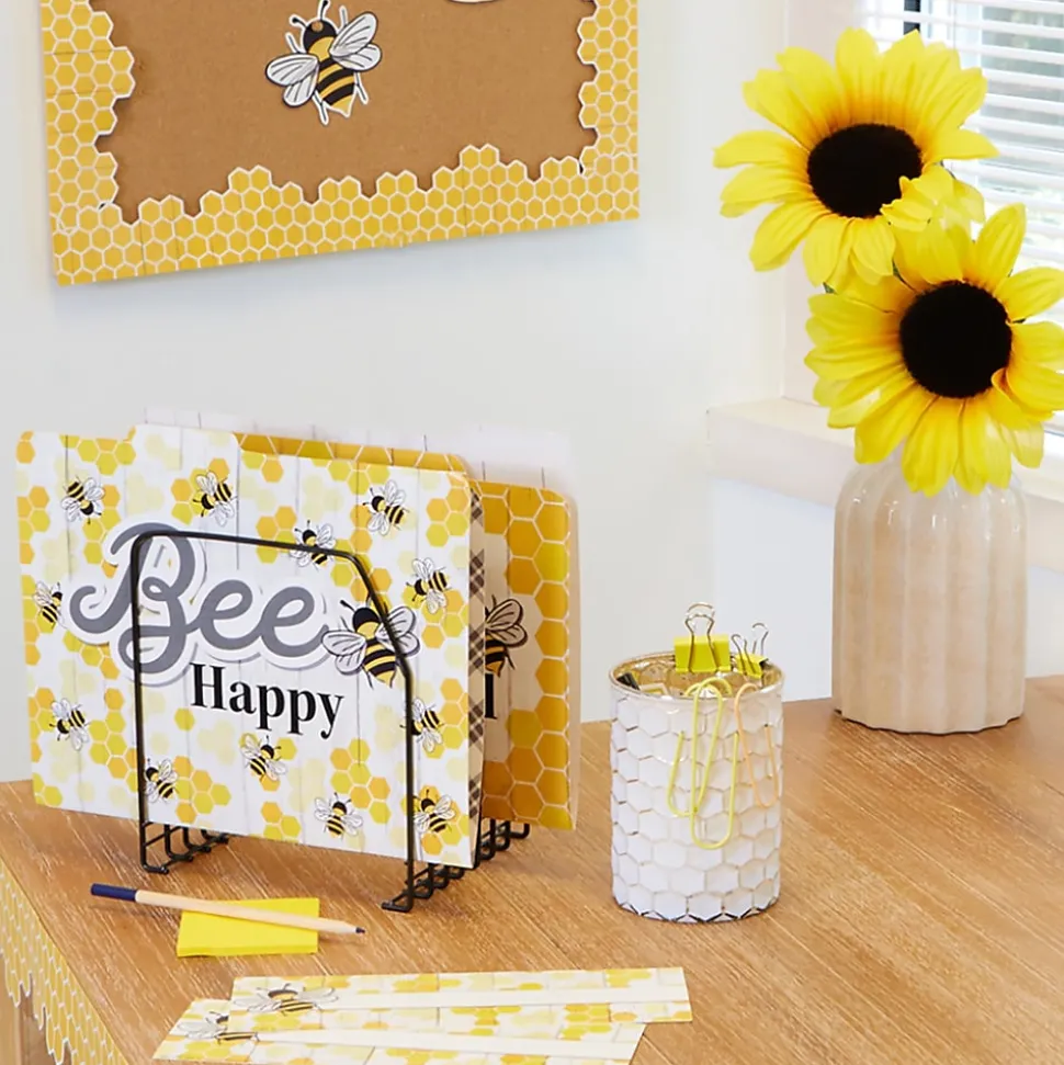 Eureka The Hive File Folders, Straight Cut, Letter Size, Assorted Colors, 4/Pack, 6 Packs/Bundle (EU-866447-6)