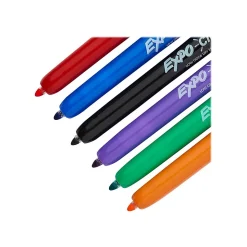 Expo Click Dry Erase Markers, Fine Tip, Assorted, 6/Pack (1751667)