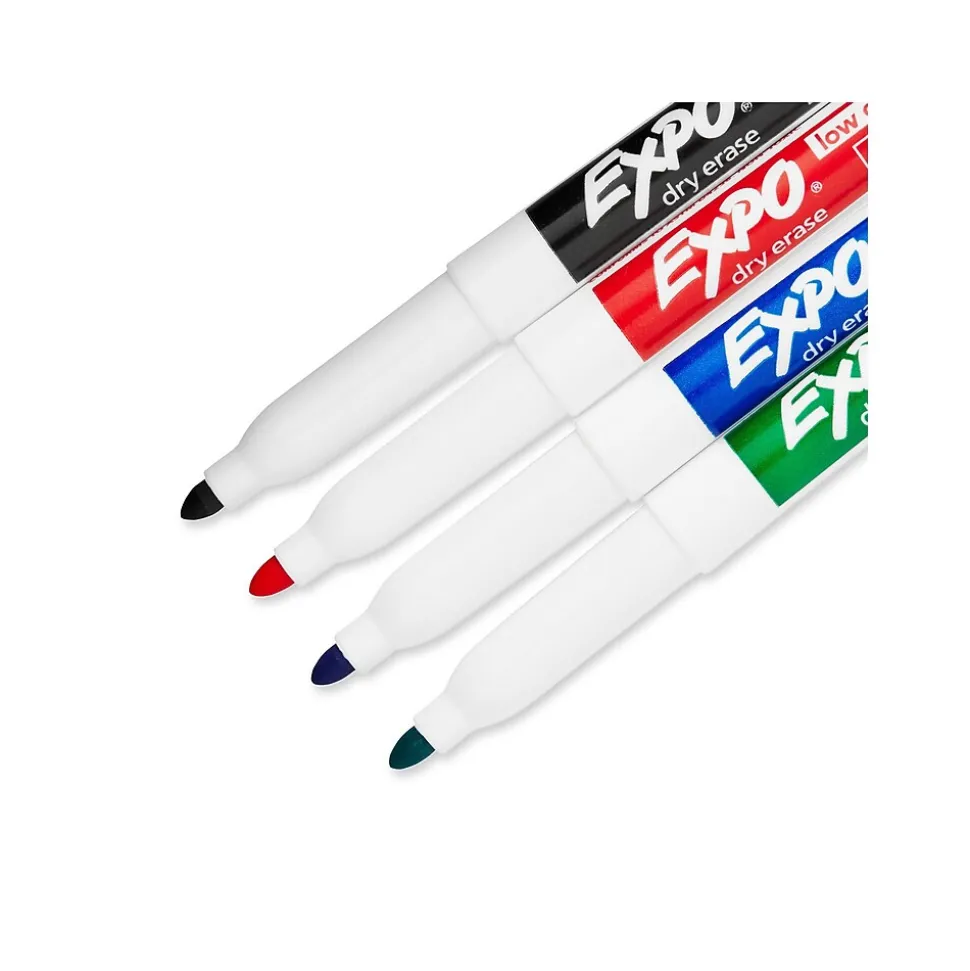 Expo Dry Erase Markers, Fine Point, Assorted, 4/Set (86074)