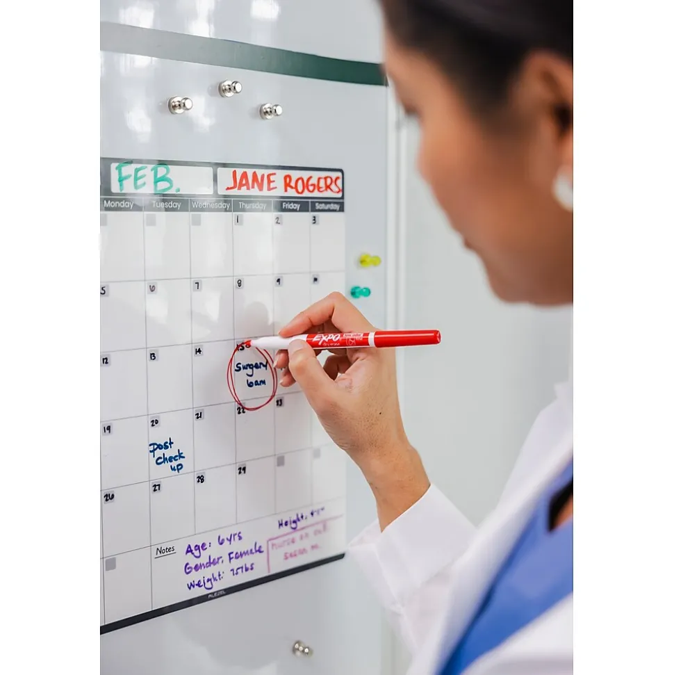 Expo Dry Erase Markers, Fine Point, Assorted, 4/Set (86074)