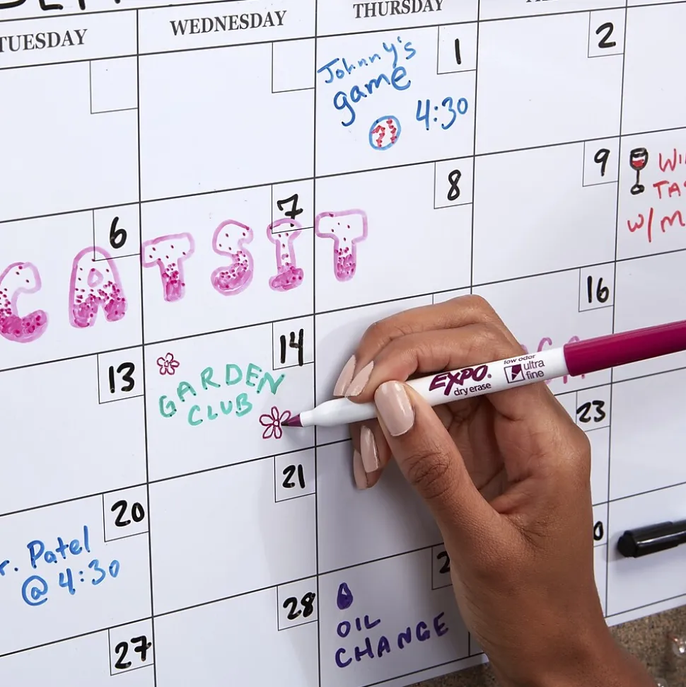 Expo Dry Erase Markers, Ultra Fine Tip, Assorted, 4/Pack (1871133)