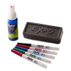 Expo Dry Erase Starter Set, Ultra Fine Tip, Assorted, 5/Set (1884310)