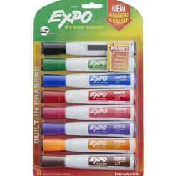 Expo Magnetic Dry Erase Markers, Chisel Tip, Assorted, 8/Pack (1944741)
