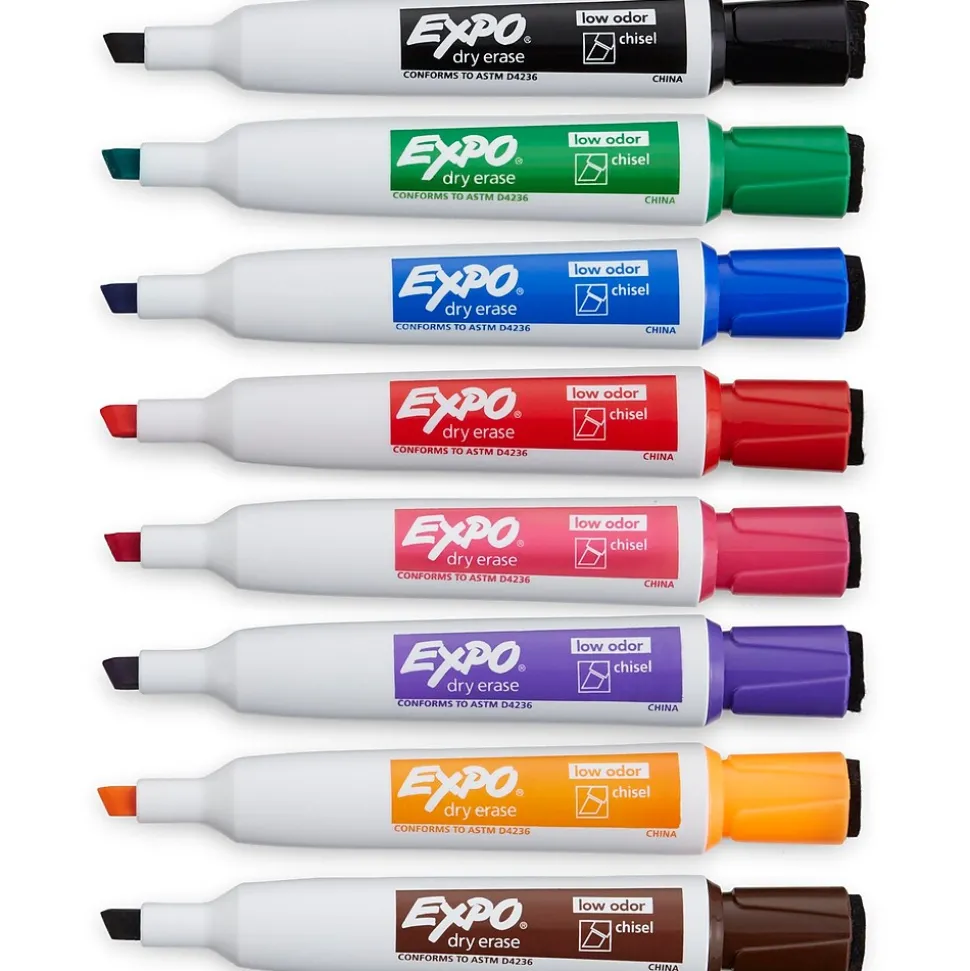 Expo Magnetic Dry Erase Markers, Chisel Tip, Assorted, 8/Pack (1944741)