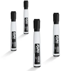 Expo Magnetic Dry Erase Markers, Chisel Tip, Black, 4/Pack (1944729)