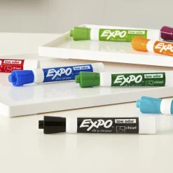 Expo Tank Dry Erase Markers, Chisel Tip, Assorted Inks, 8/Pack (1743032)