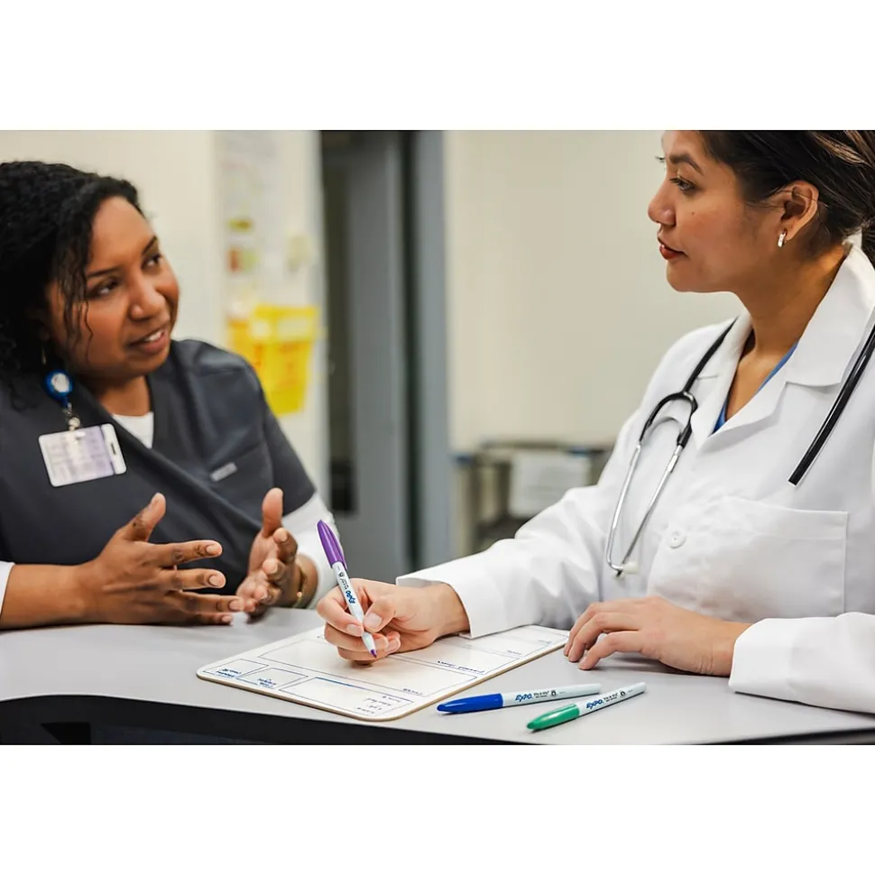 Expo Vis-a-Vis Wet Erase Markers, Fine Point, Assorted, 4/Pack (16074/2134341)