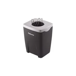 Fellowes® Office Suites™ Paper Clip Cup, Black/Silver, 3-1/4