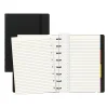 Filofax A5 Classic Bright 4-Subject Professional Notebooks, 5.8" x 8.25", College Ruled, 56 Sheets, Black (B115007U)