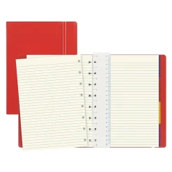Filofax A5 Classic Bright 4-Subject Professional Notebooks, 5.8" x 8.25", College Ruled, 56 Sheets, Red (B115008U)