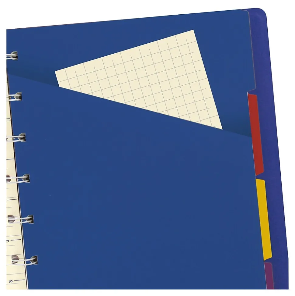 Filofax A5 Classic Bright 4-Subject Professional Notebooks, 5.8" x 8.25", College Ruled, 56 Sheets, Blue (B115009U)