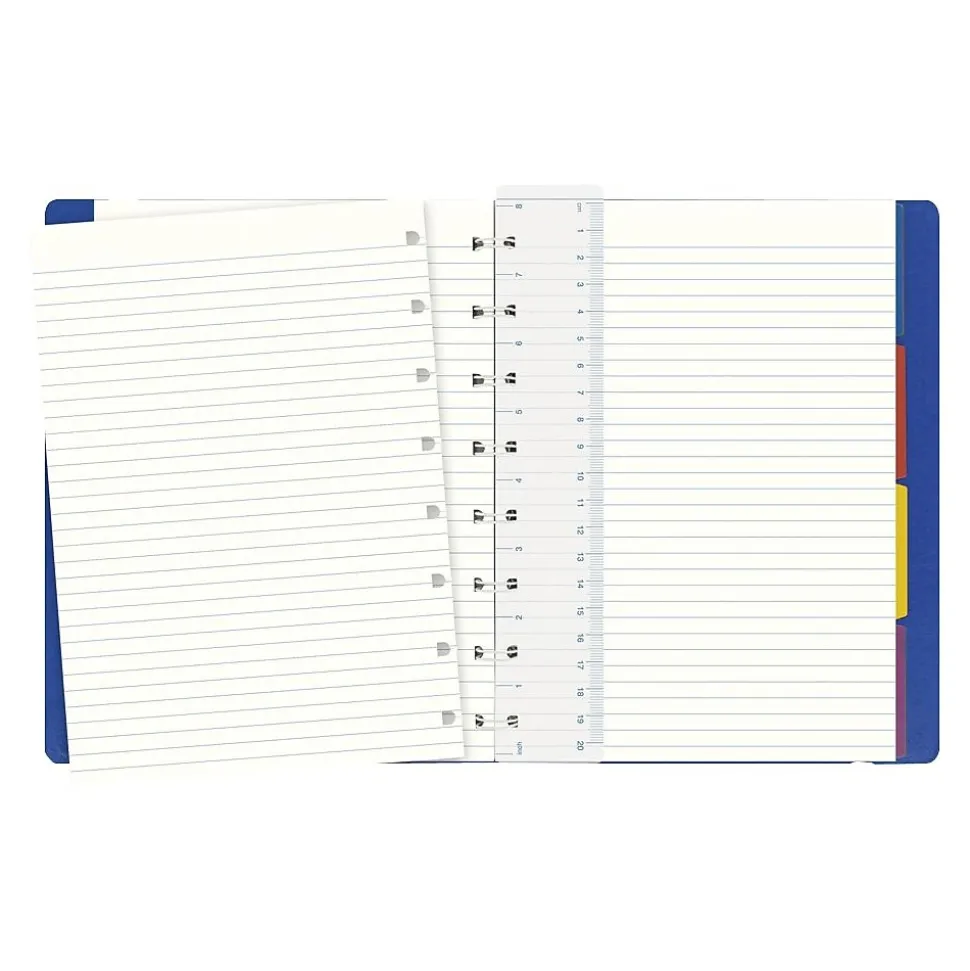 Filofax A5 Classic Bright 4-Subject Professional Notebooks, 5.8" x 8.25", College Ruled, 56 Sheets, Blue (B115009U)