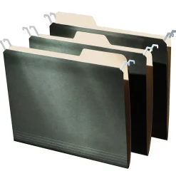 Find It®, Tab View Hanging File Folders, Letter, 9/Pack, Green (FT07032)