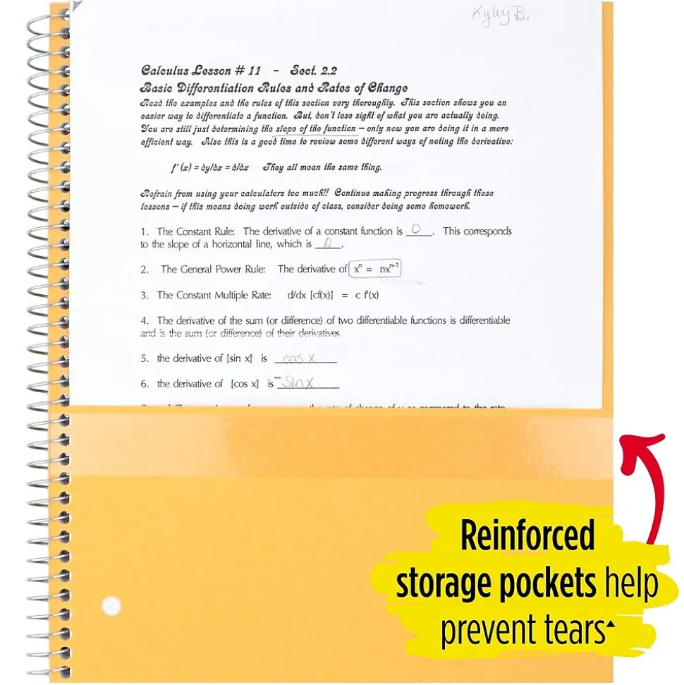 Five Star 5-Subject Notebook, 8.5" x 11", College Ruled, 200 Sheets, Red (72077)
