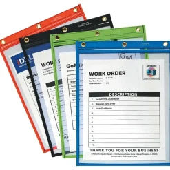 Heavy-Duty Super Heavyweight Plus Shop Ticket Holders, 12" x 9", Assorted, 20/Bx (CLI50920)