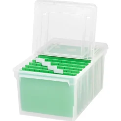 IRIS Letter Size File Box Storage, Clear (139921)