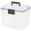 IRIS WeatherPro Portable File Box, Letter Size, Clear (110350)
