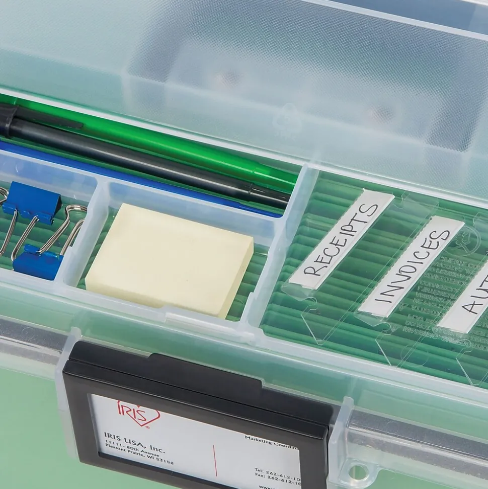 IRIS WeatherPro Portable File Box, Letter Size, Clear (110351)