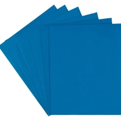 JAM Paper Glossy 2-Pocket Portfolio Folder, Blue, 6/Pack (385Gbua)